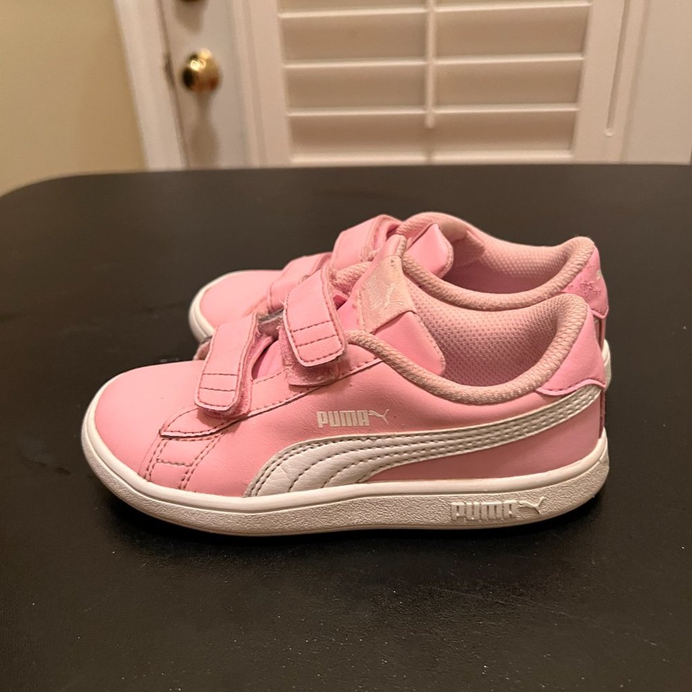 Puma size 10C pink sneakers - Picture 4 of 11